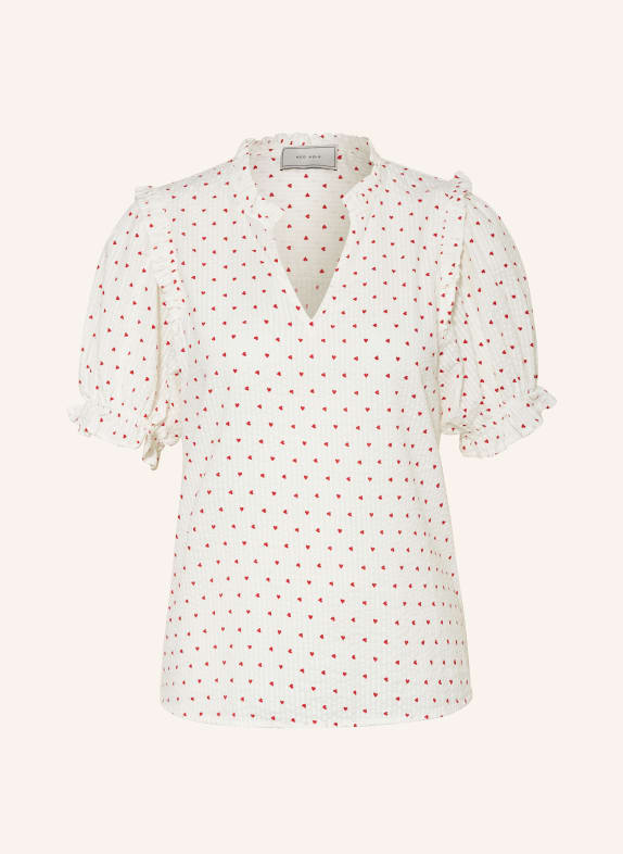 NEO NOIR Shirt blouse ROSALIE WHITE/ RED