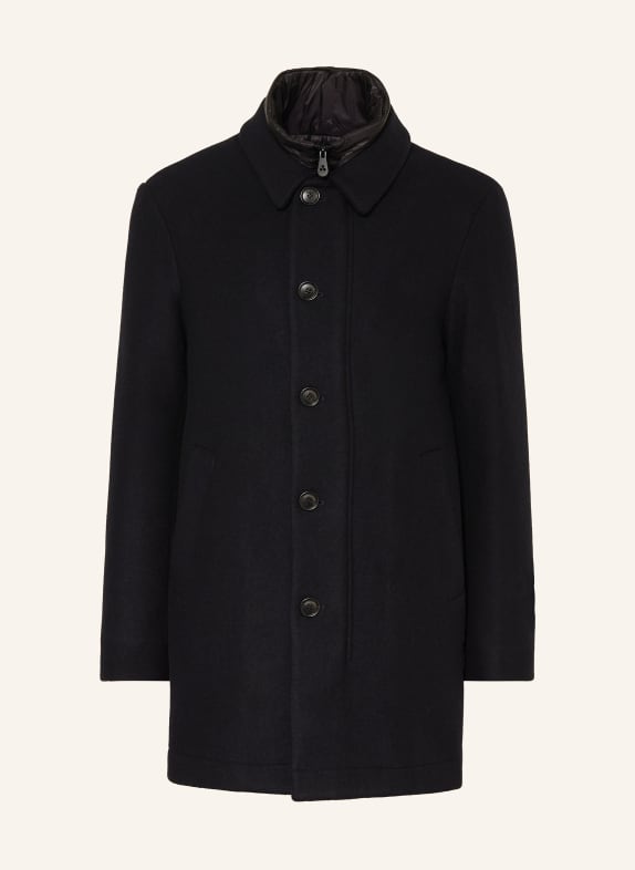 PEUTEREY Coat GERDA with removable trim DARK BLUE