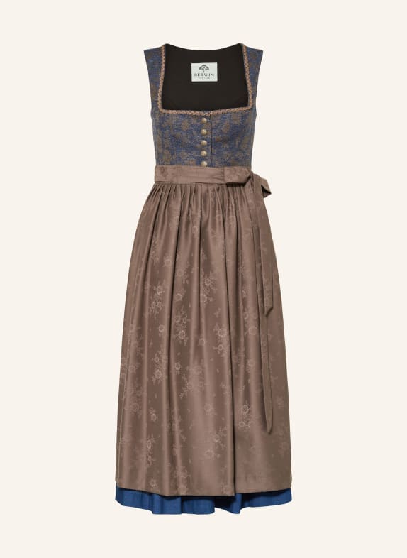 BERWIN & WOLFF Dirndl BLAU/ BRAUN/ TAUPE