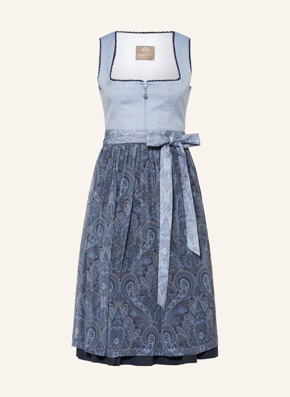 BERWIN & WOLFF Dirndl HELLBLAU/ DUNKELBLAU/ BLAUGRAU