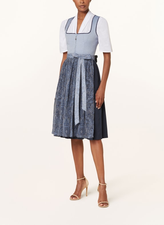BERWIN & WOLFF Dirndl HELLBLAU / DUNKELBLAU / BLAUGRAU
