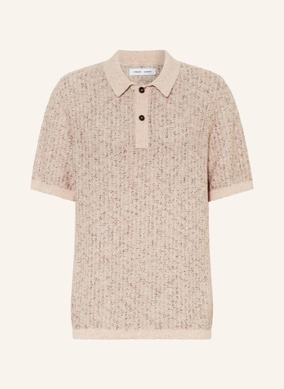 SAMSØE  SAMSØE Strick-Poloshirt SARSENE BEIGE/ BRAUN/ TAUPE