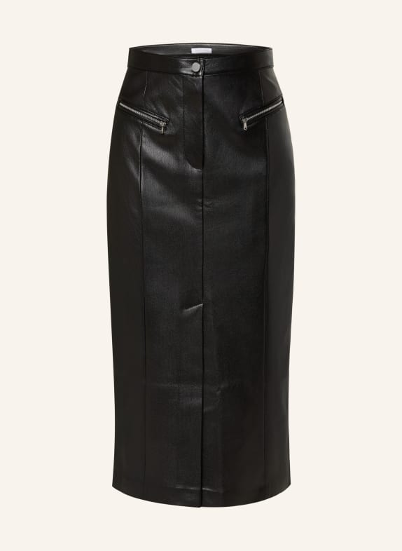 PATRIZIA PEPE Skirt in leather look BLACK