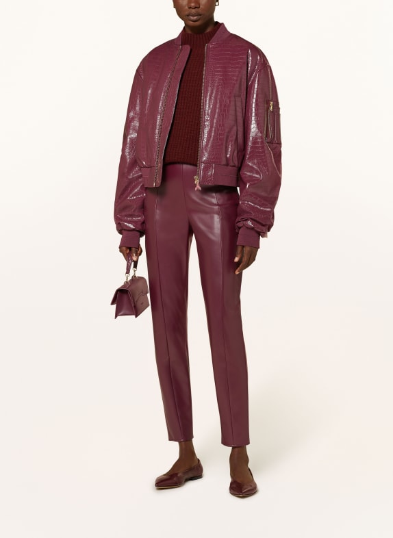 PATRIZIA PEPE Kurtka z imitacji skóry FUKSJA