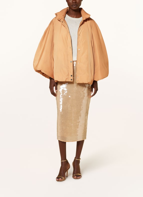 PATRIZIA PEPE Peleryna JASNOPOMARAŃCZOWY