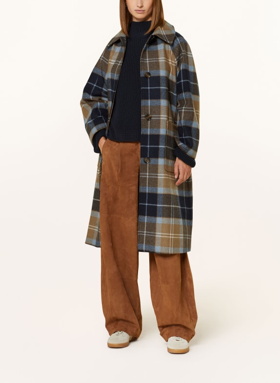 Barbour Wollmantel KIRA DUNKELBLAU/ CAMEL/ BLAUGRAU