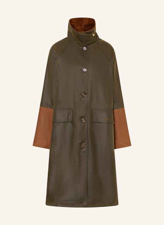 Barbour Parka MARION WAX OLIV/ COGNAC