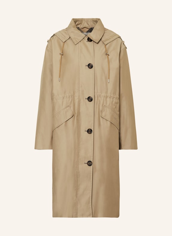 Barbour Parka FEARNE WATERPROOF mit abnehmbarer Kapuze HELLBRAUN