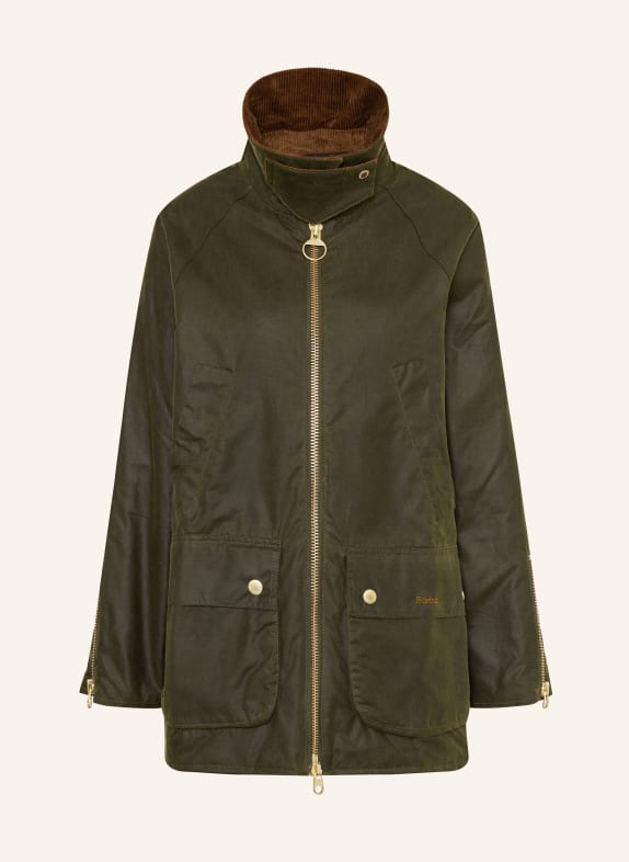 Barbour Fieldjacket ESTHER WAX OLIV/ COGNAC