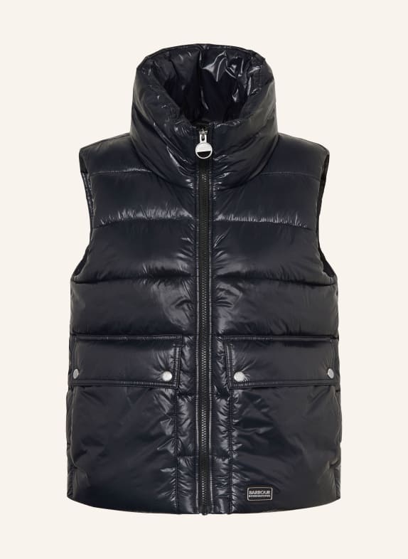 BARBOUR INTERNATIONAL Kamizelka pikowana GRIFFIN CZARNY