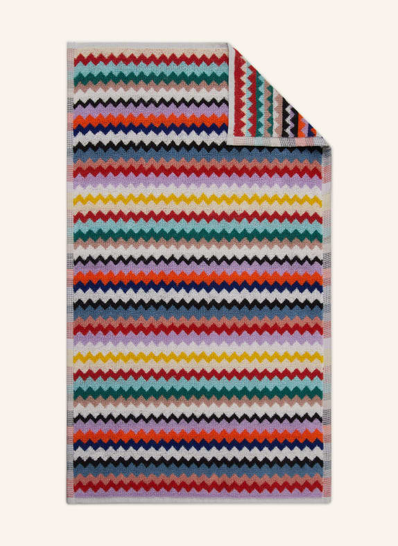 MISSONI Home Guest towel RIVERBERO BLACK/ RED/ LIGHT PURPLE