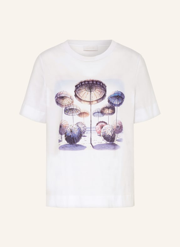 rich&royal T-Shirt mit Schmucksteinen WEISS/ BLAU/ LILA