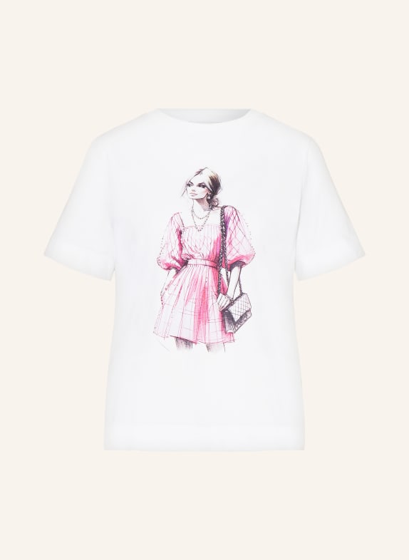 rich&royal T-Shirt WEISS/ PINK/ SILBER