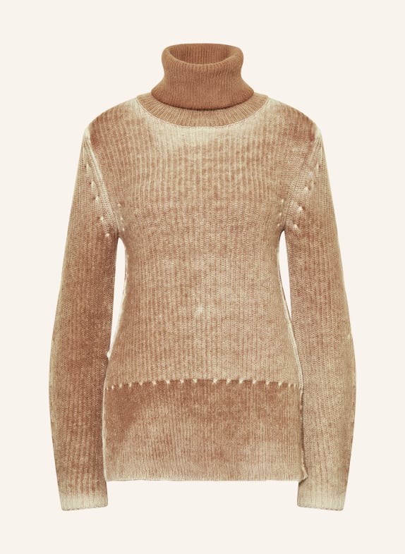Acne Studios Turtleneck sweater BROWN/ ECRU