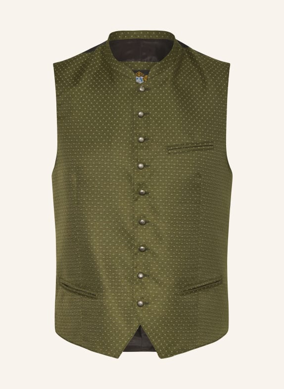 Hammerschmid Trachtenweste FRANK Slim Fit OLIV/ SCHWARZ