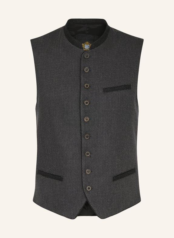 Hammerschmid Trachtenweste RUDI Slim Fit GRAU/ HELLGRAU