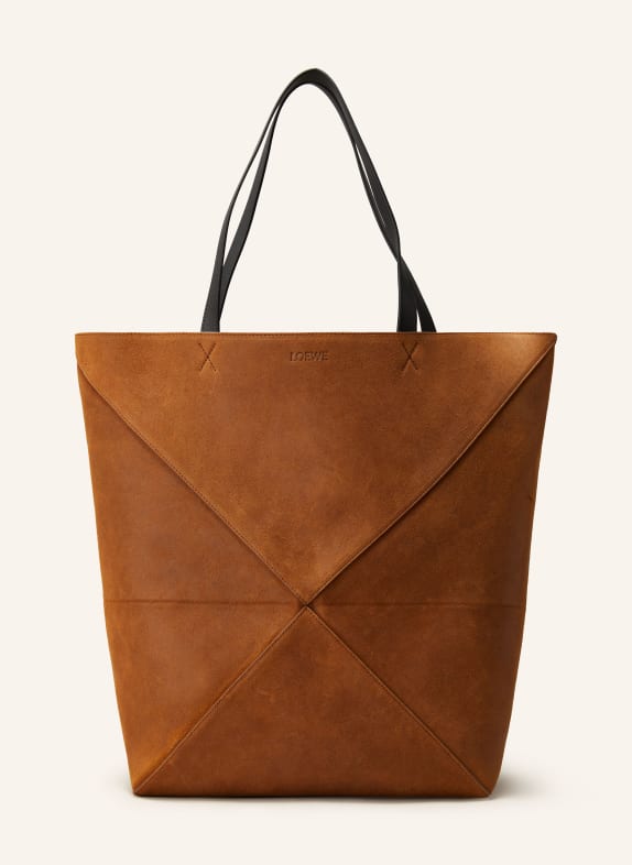 LOEWE Shopper PUZZLE FOLD XL COGNAC