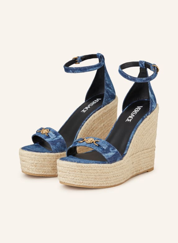 VERSACE Platform wedges BLUE