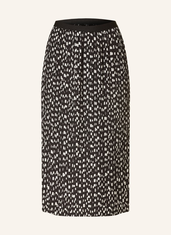 OPUS Pleated skirt RABANI BLACK/ WHITE