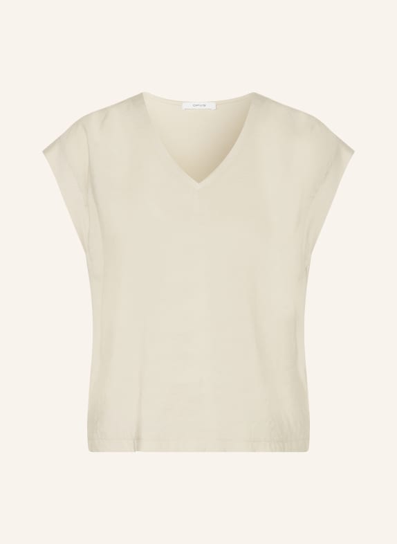 OPUS T-Shirt SADUNA im Materialmix BEIGE