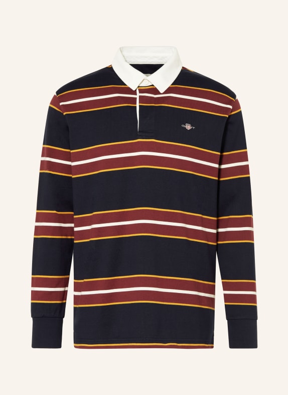 GANT Strick-Poloshirt DUNKELBLAU/ DUNKELROT/ DUNKELGELB