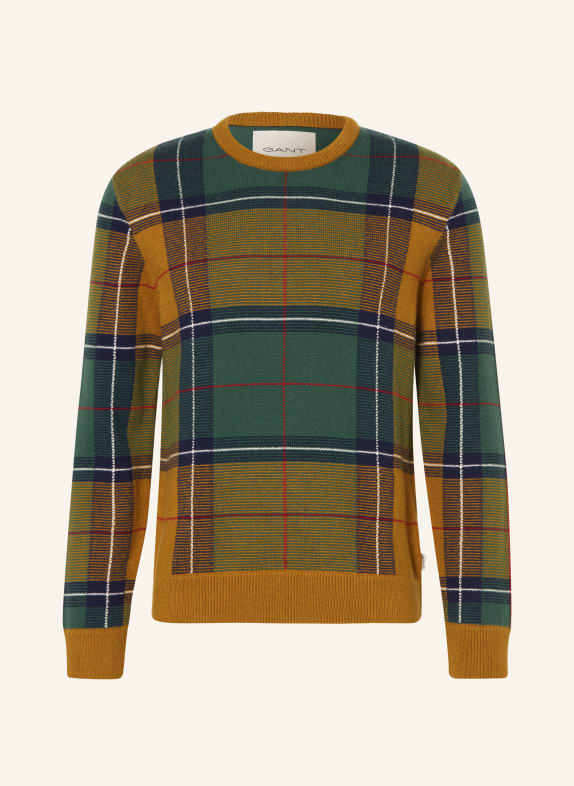 GANT Pullover COGNAC/ GRÜN/ DUNKELBLAU