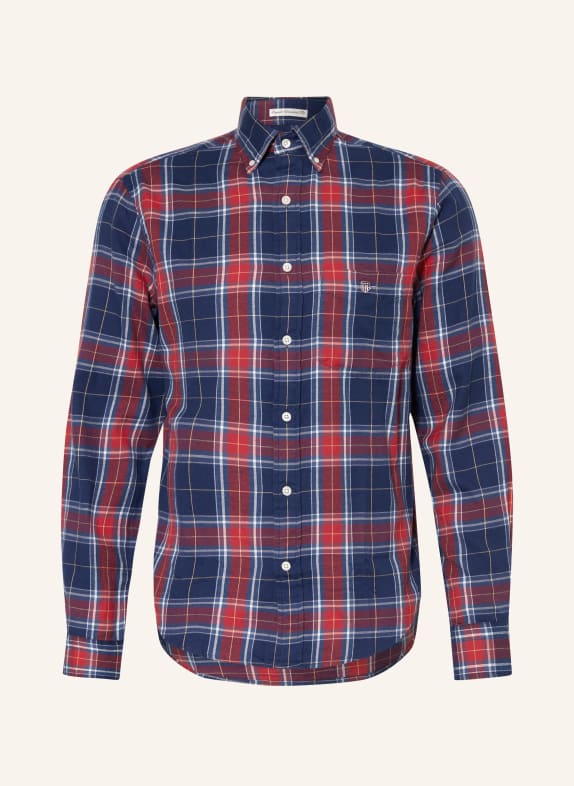 GANT Hemd Regular Fit BLAU/ DUNKELROT/ WEISS
