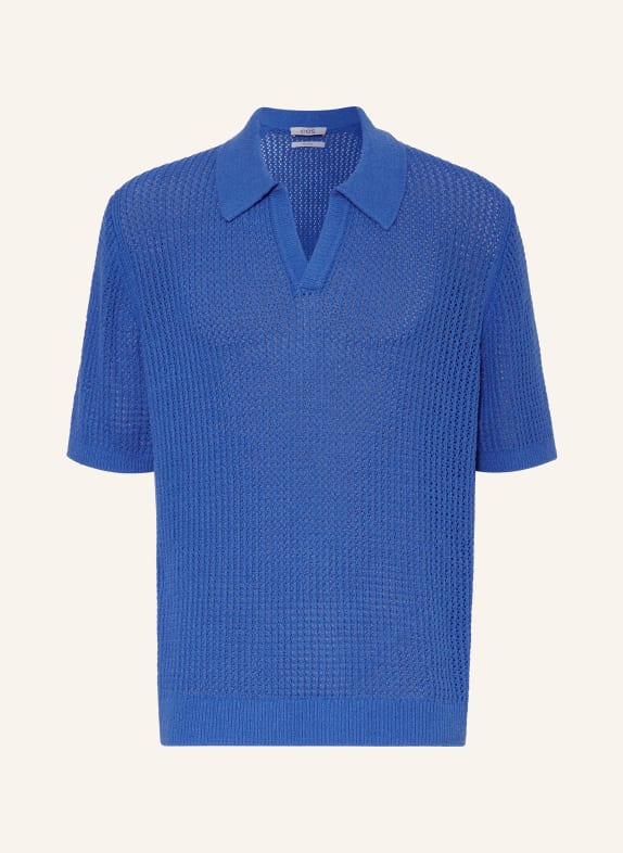 COS Knitted polo shirt BLUE
