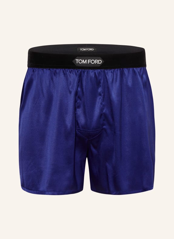 TOM FORD Boxer shorts in silk DARK BLUE