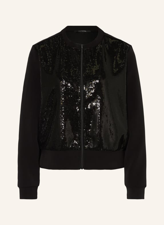 comma Blouson mit Pailletten SCHWARZ