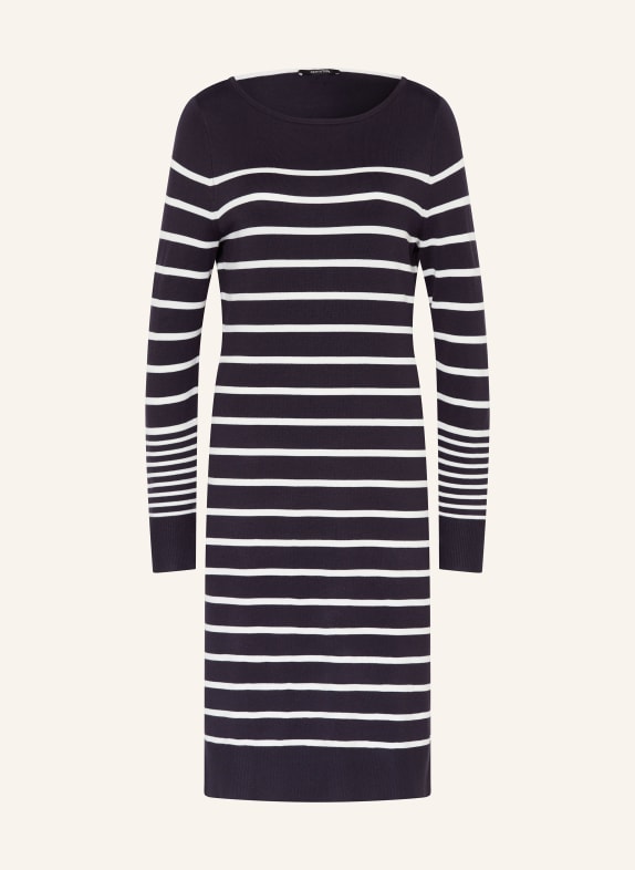 comma Strickkleid DUNKELBLAU/ WEISS