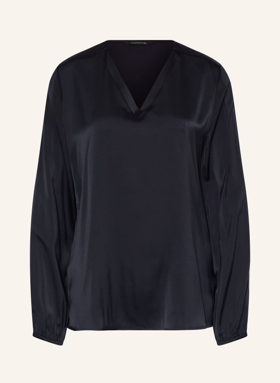 comma Shirt blouse in satin DARK BLUE