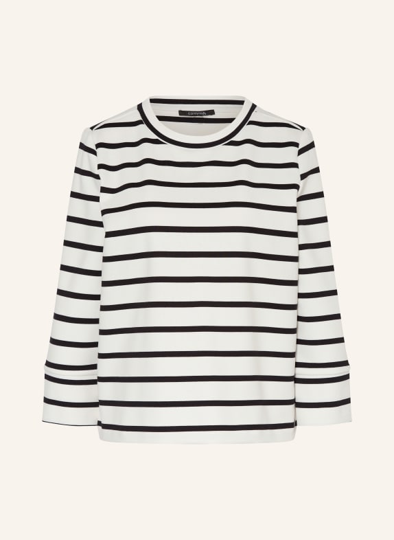 comma Shirt mit 3/4-Arm WEISS/ SCHWARZ