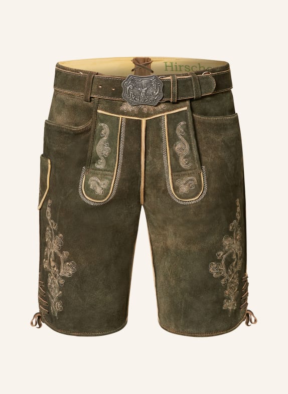 HIRSCHER Trachten-Lederhose AICHACH BRAUN