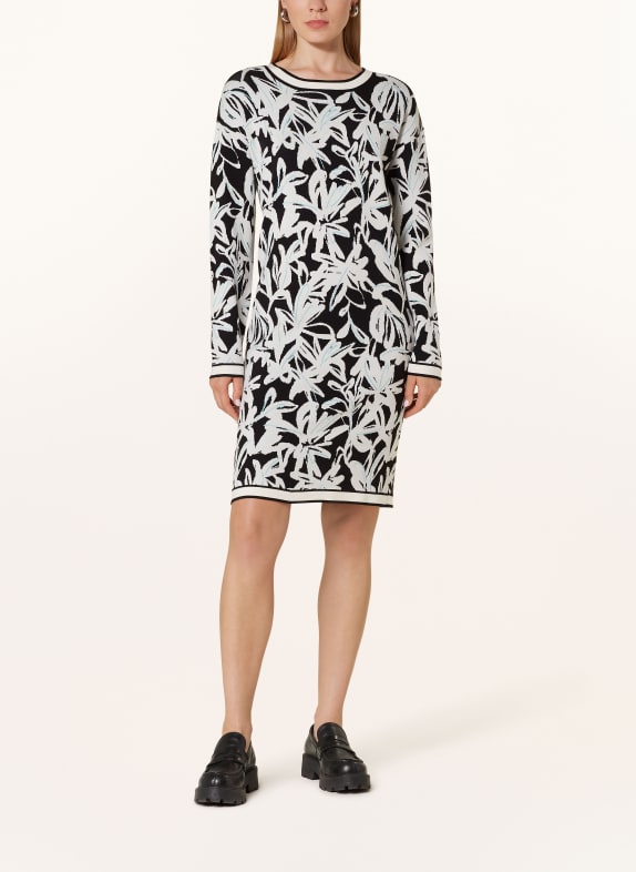 s.Oliver BLACK LABEL Strickkleid HELLGRAU / SCHWARZ