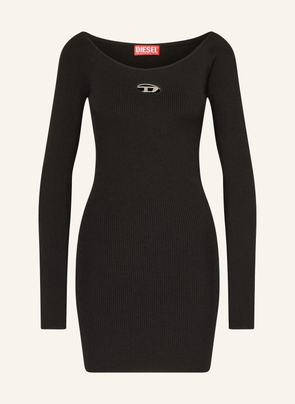 DIESEL Knit dress M-VERA with cut-out BLACK