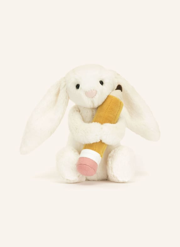 Jellycat Maskotka pluszowa zając BASHFUL BUNNY WITH PENCIL KREMOWY