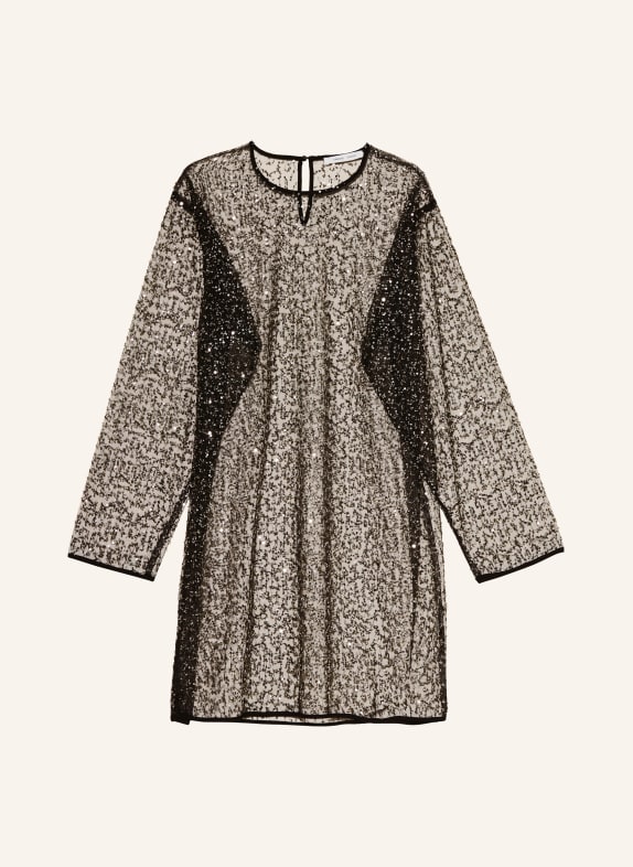 SAMSØE  SAMSØE Kleid SAMALLY mit Schmucksteinen und Pailletten SCHWARZ