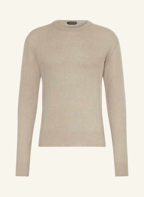 TOM FORD Cashmere sweater with silk BEIGE