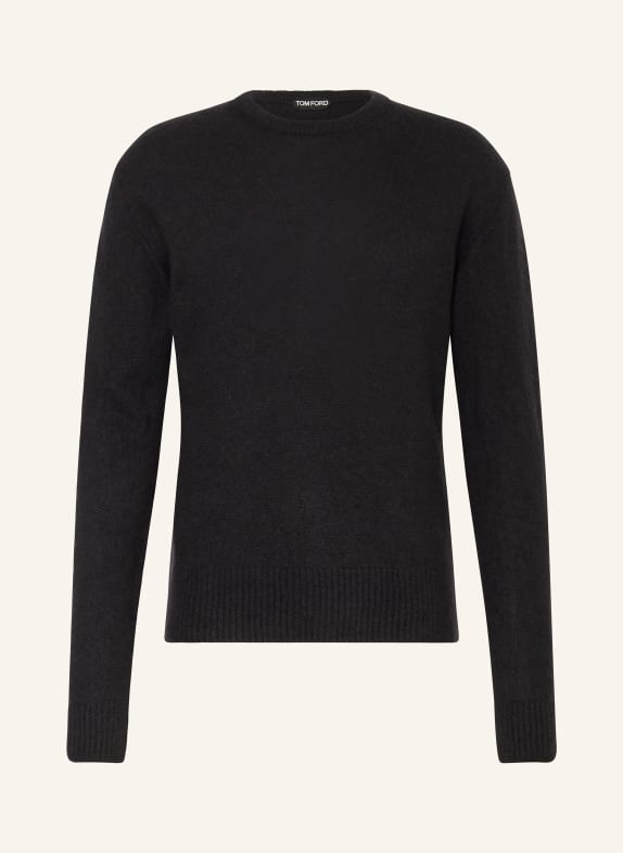 TOM FORD Cashmere-Pullover mit Seide SCHWARZ