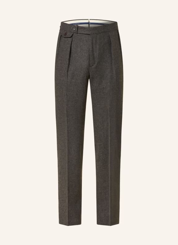 POLO RALPH LAUREN Spodnie flanelowe slim fit CZIEMNOSZARY