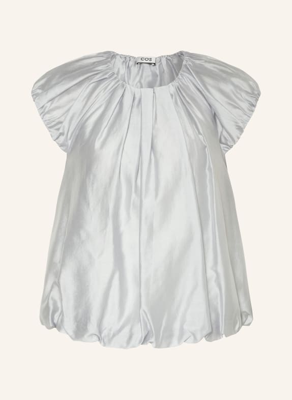 COS Blouse top in satin LIGHT BLUE