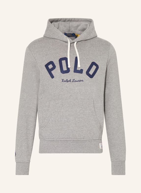 POLO RALPH LAUREN Mikina s kapucí ŠEDÁ/ TMAVĚ MODRÁ