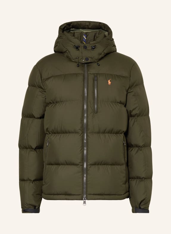 POLO RALPH LAUREN Down jacket with removable hood OLIVE