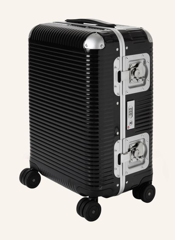 FPM Milano Walizka na kółkach BANK LIGHT SPINNER 55 CZARNY/ SREBRNY