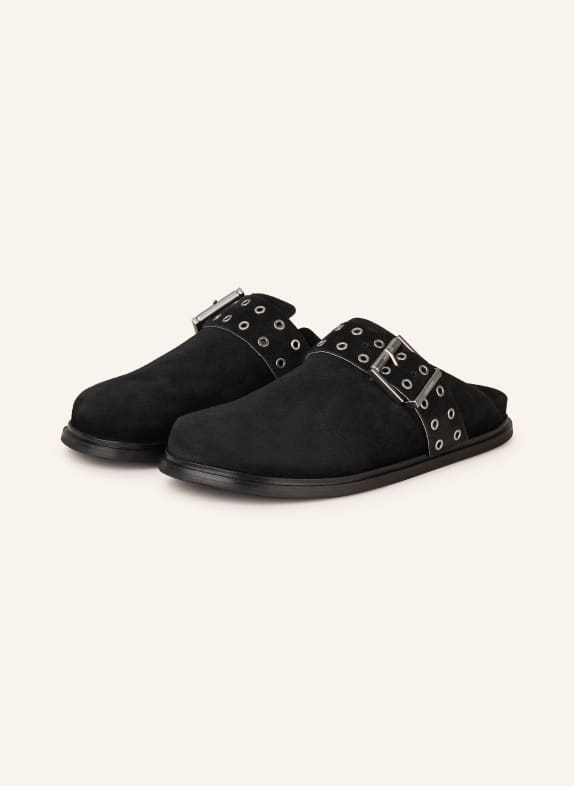 ALLSAINTS Mules JUNO mit Nieten SCHWARZ