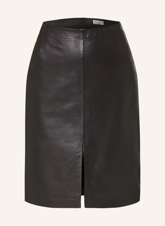 Marc O'Polo Leather skirt BLACK