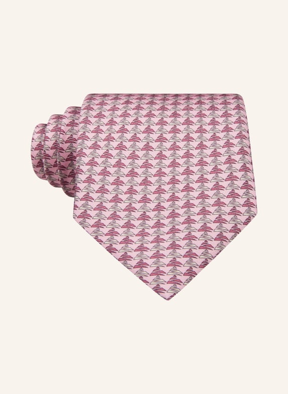 ZEGNA Tie PINK/ ECRU/ FUCHSIA