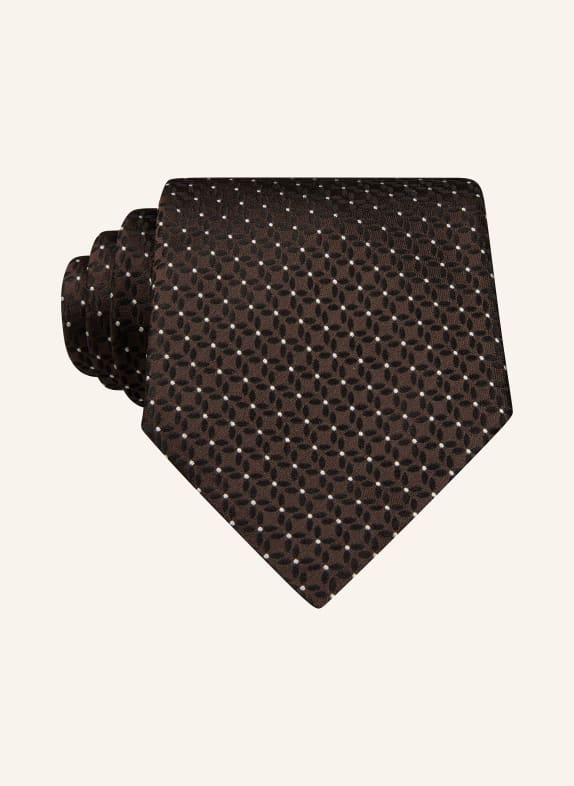 ZEGNA Tie DARK BROWN/ BLACK