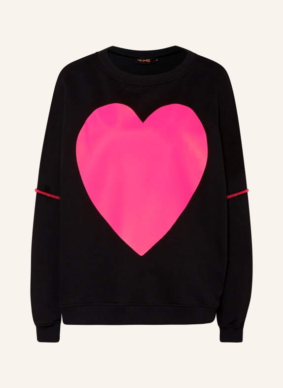 miss goodlife Sweatshirt BLACK/ NEON PINK